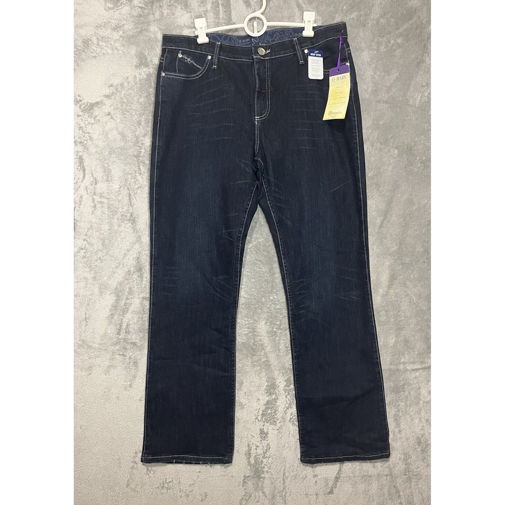 Jeans Q-Baby Wrangler SZ 15‎ 16 32 No Gap Waistband WRQ20TS Boot Cut Stepper NEW